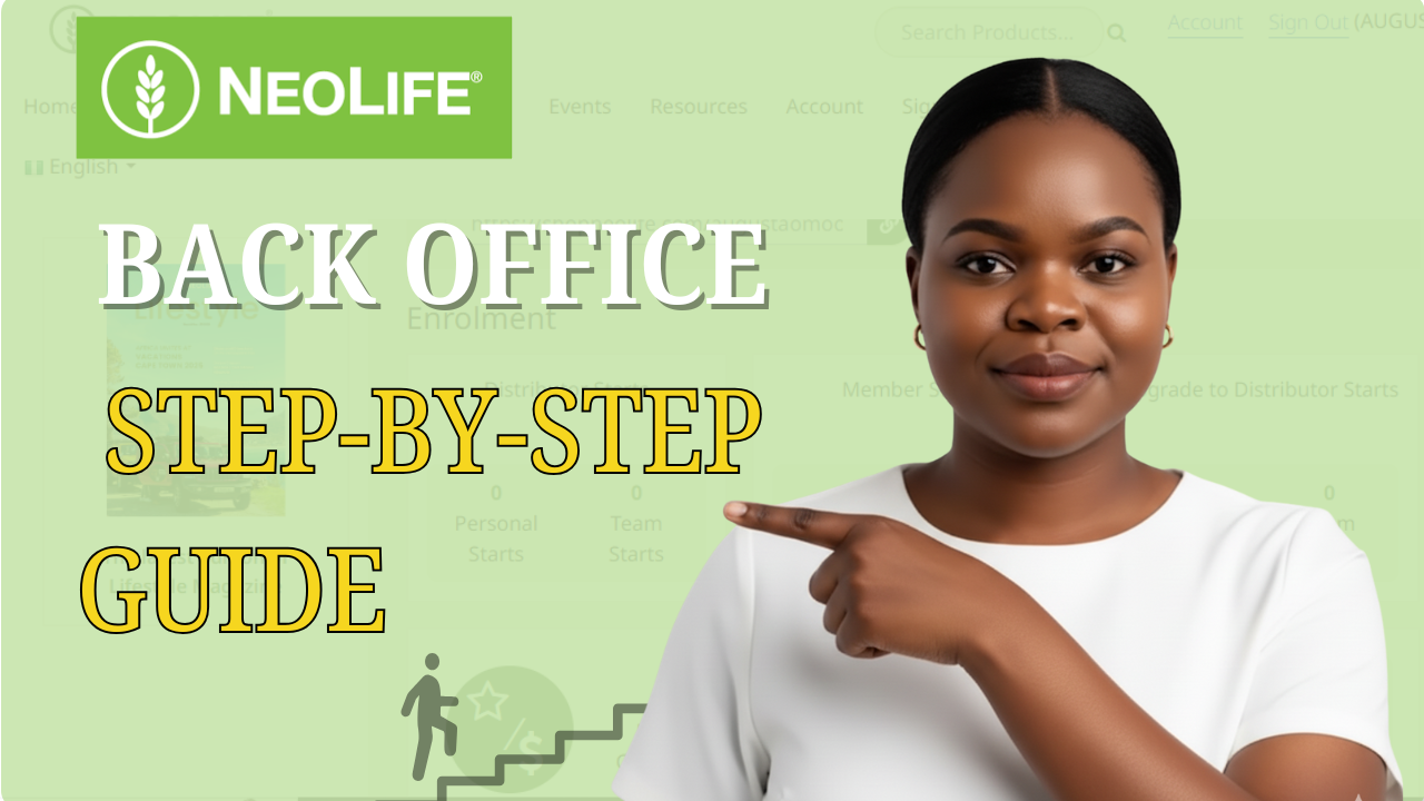 How to use neolife back office, step by step guide